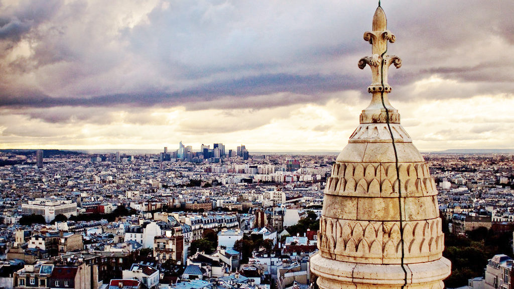 Sacre Coeur view during a walking tour